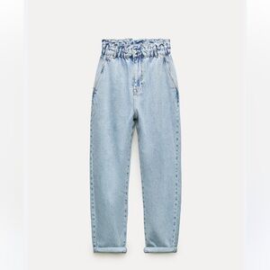 Zara Paper Bag Waist Jeans